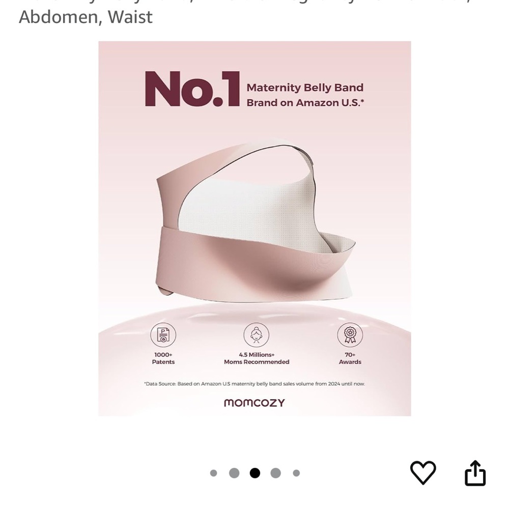 Momcozy Pink Maternity Belly Band